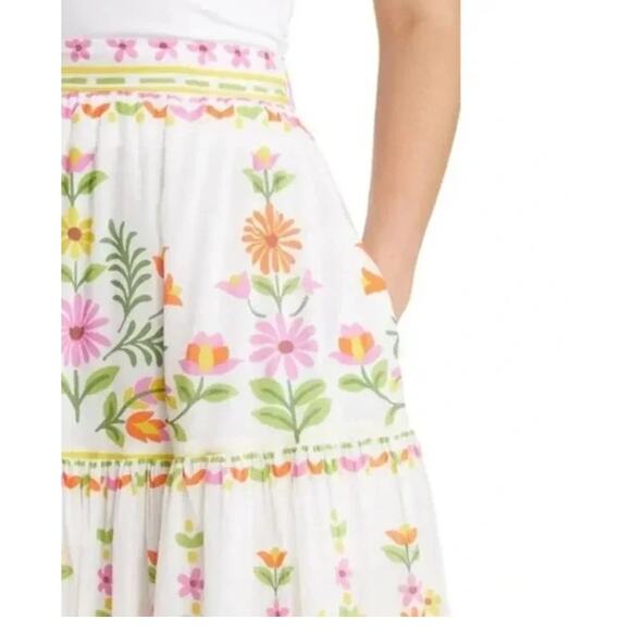 NWOT Anthropologie Banjanan Agatha Midi Skirt in Flora Summer Women's Sz S Boho - Picture 3 of 10